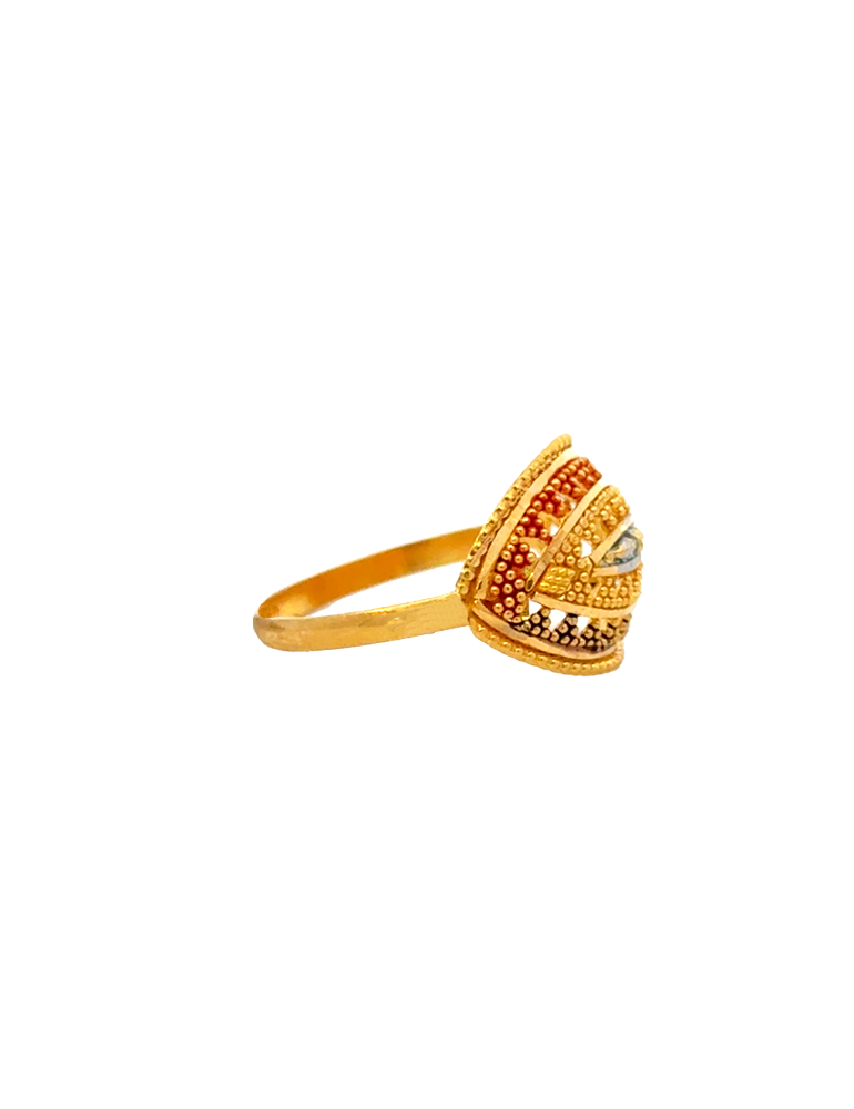 Gold Two-Tone Ring 22 Karat