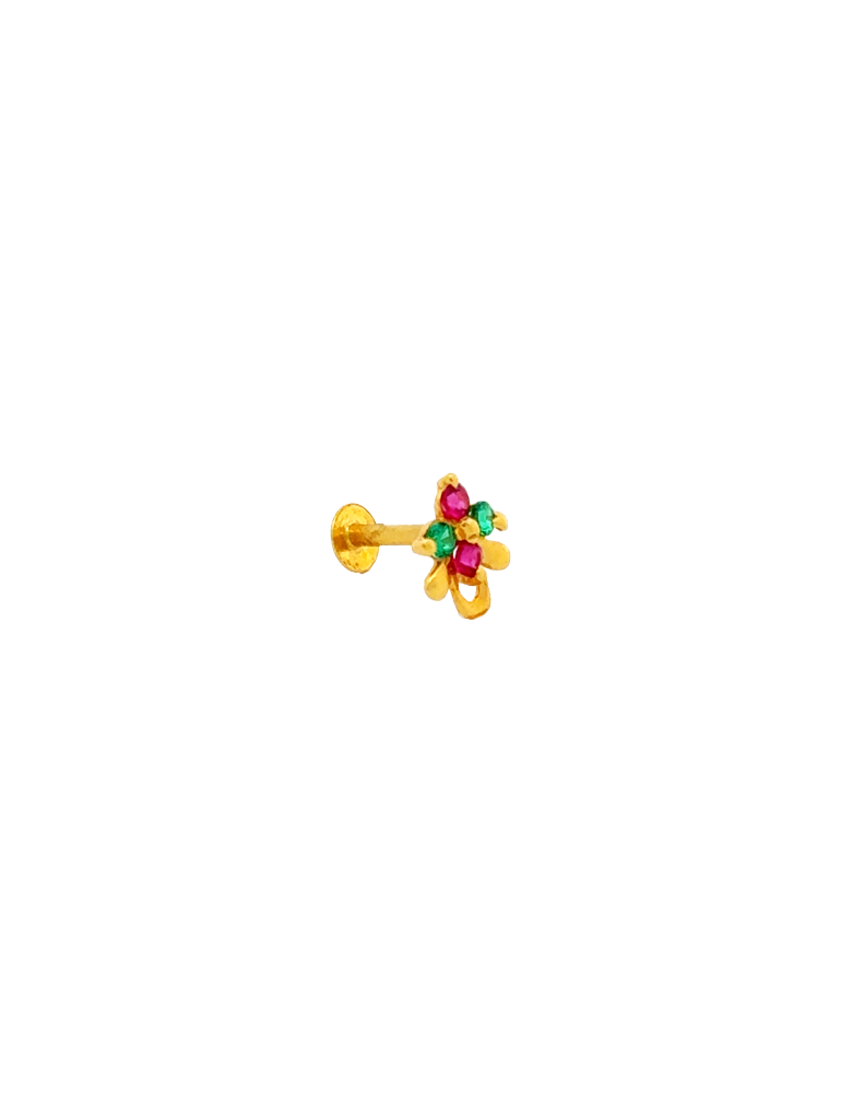 Gold Nose Pin - 22 Karat