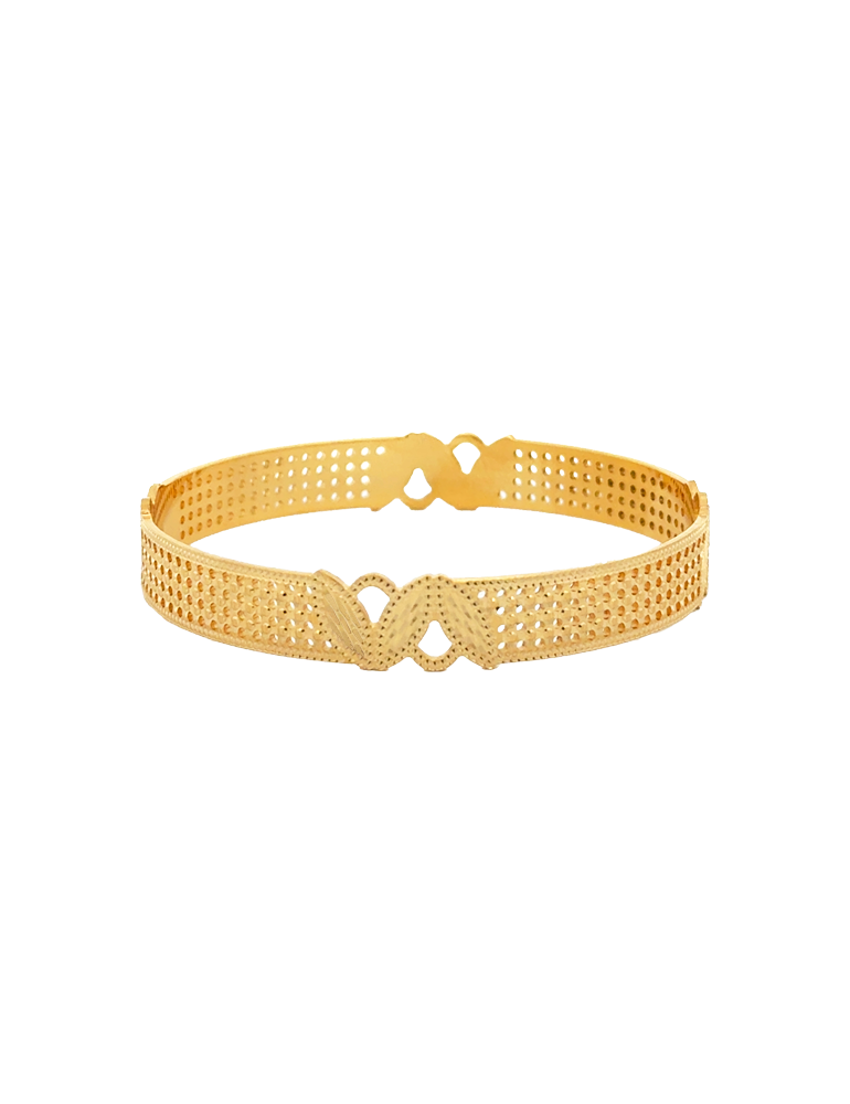 Infinity Lace Gold Bangles 22kt - Set of 2