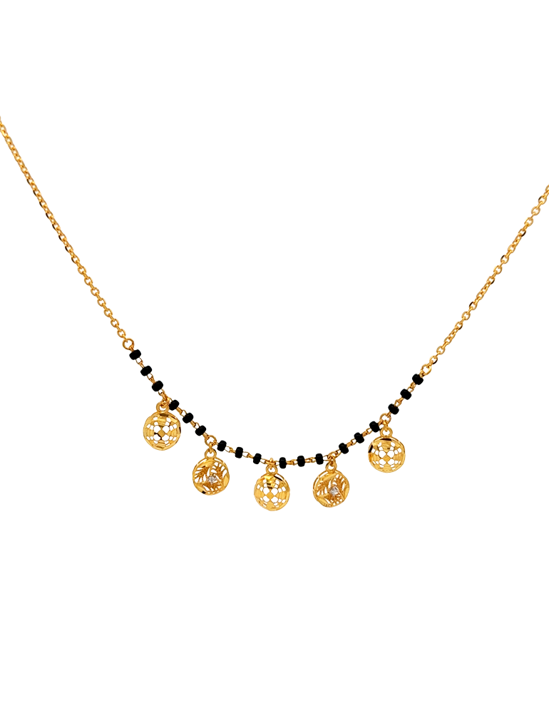 Filigree Drop Mangalsutra - 22 Karat