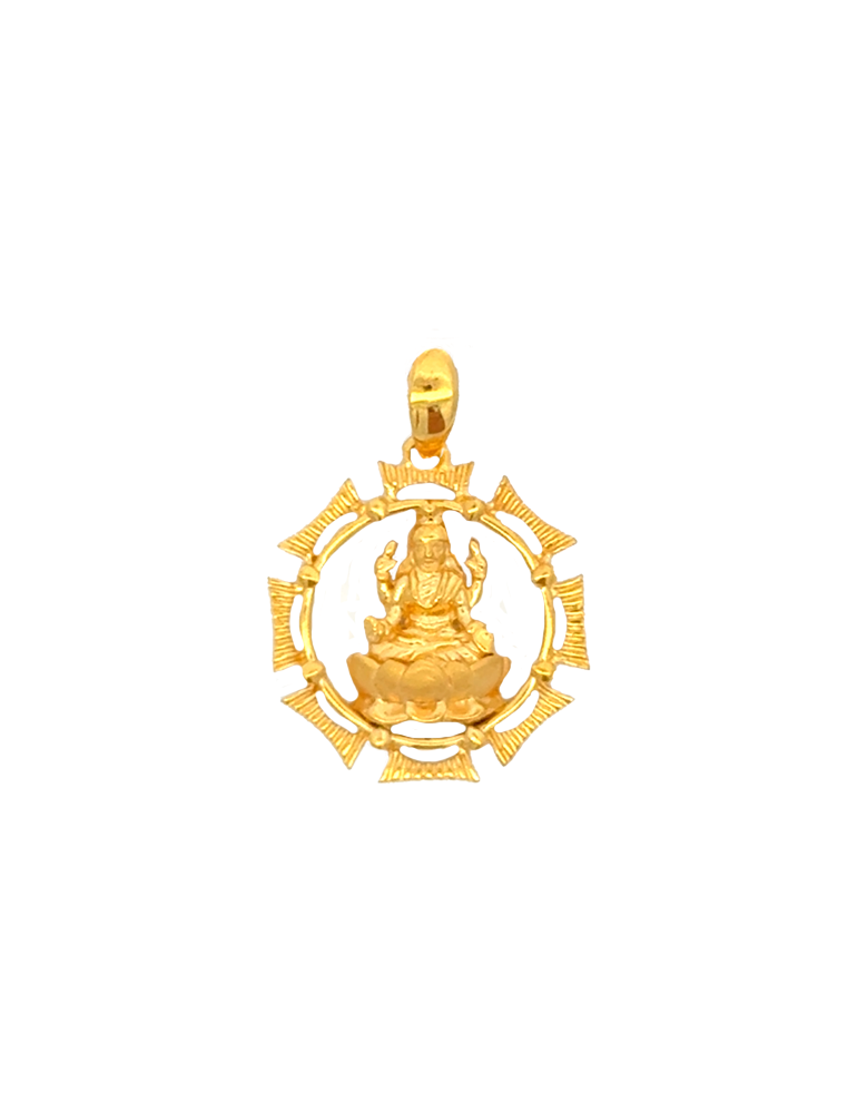 Lakshmi Devi Gold Pendant-22Karat