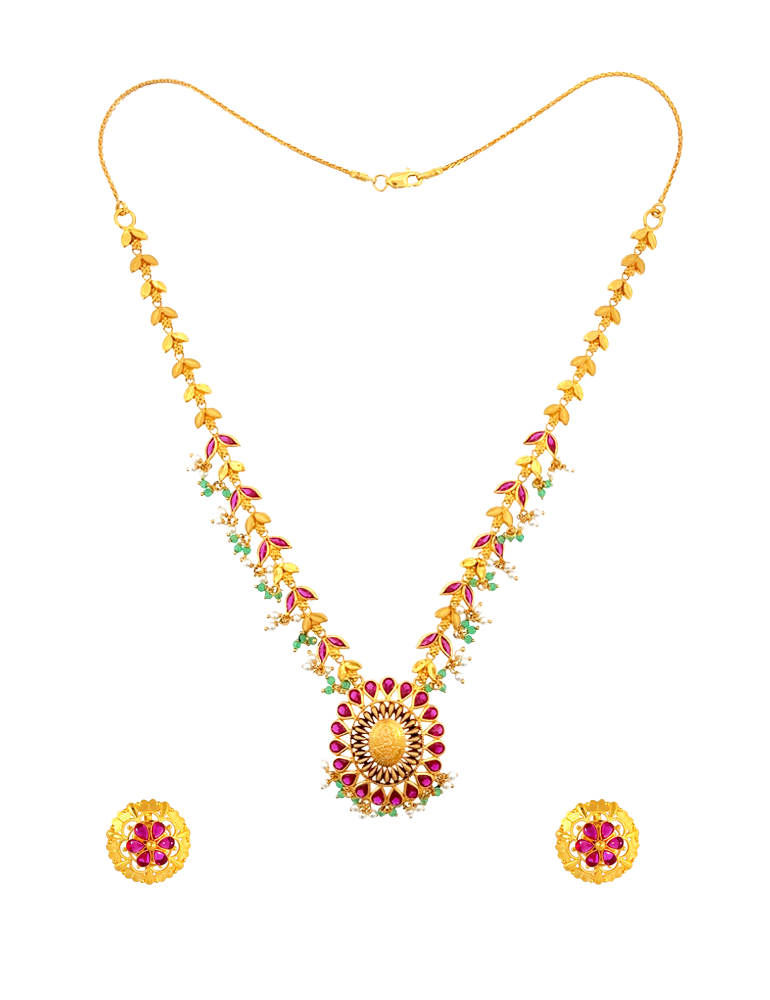 Swarna Valli Ratna Haar - 22 Kt