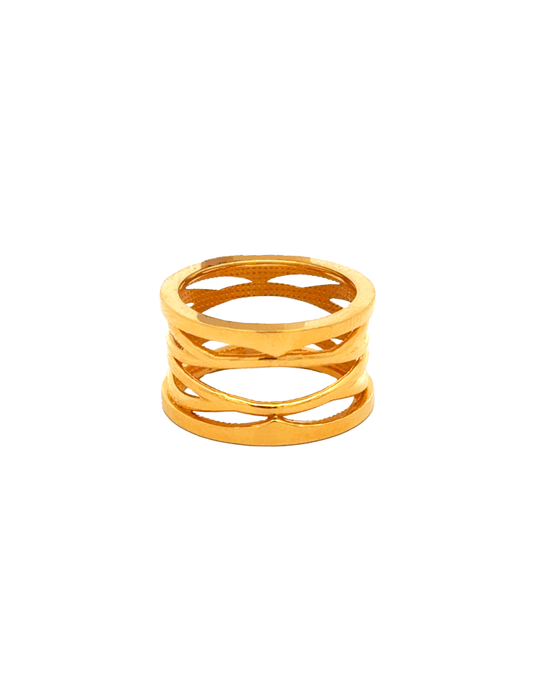 Infinity Weave Gold Ring 22 Karat