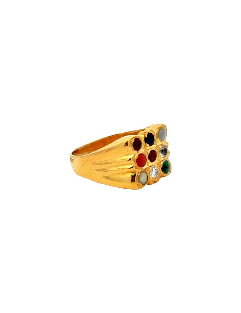 Shubh Navagraha Gold Ring 22 Karat