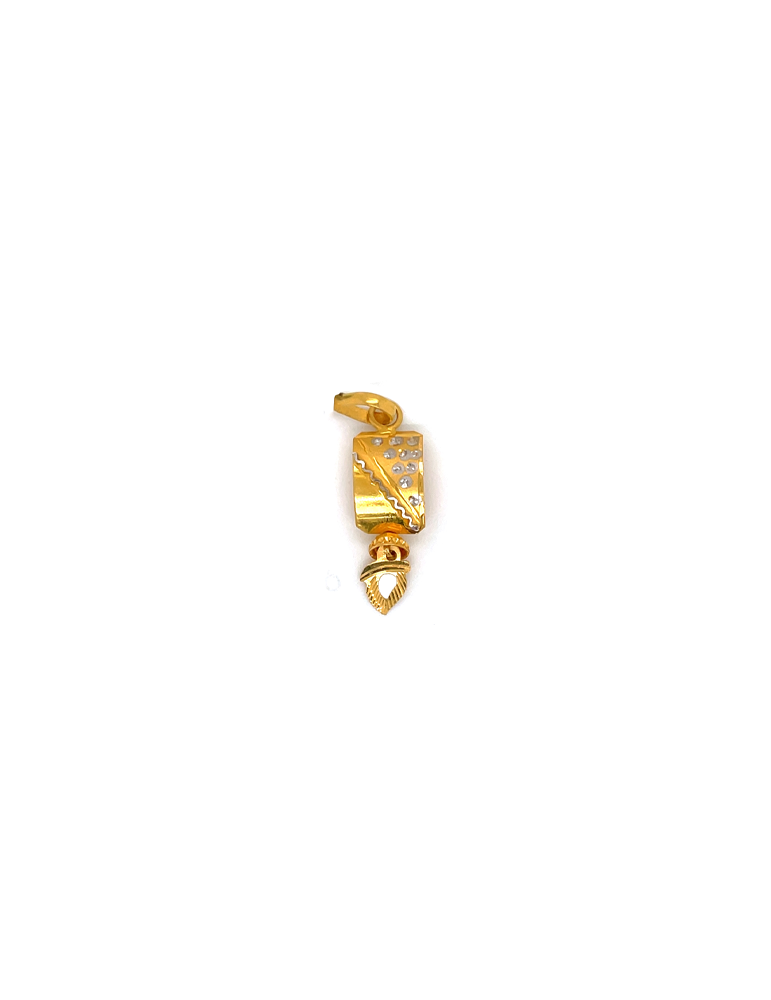 Two Tone Gold Pendant 22 Karat