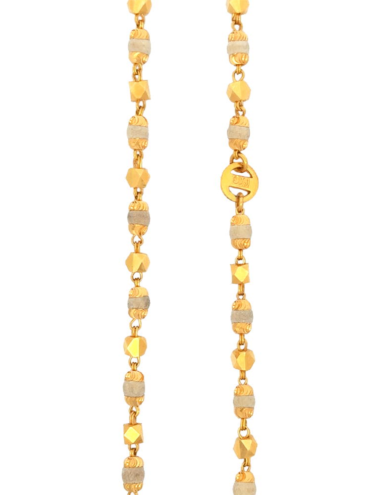 Signature Tulsi Mala Gold Chain - 22 Karat