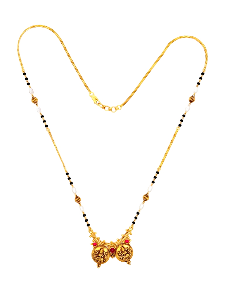 Divine Lakshmi Coin Mangalsutra - 22 Karat