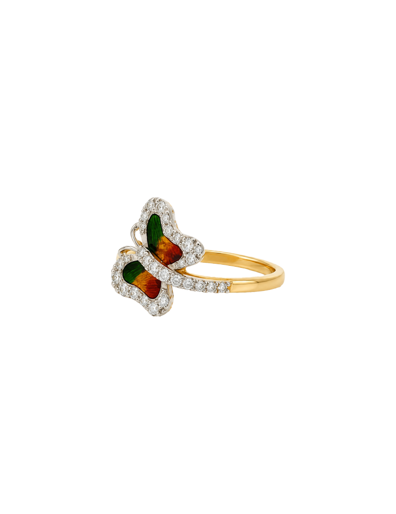 Aarunya Wings Gold Ring - 22 Karat