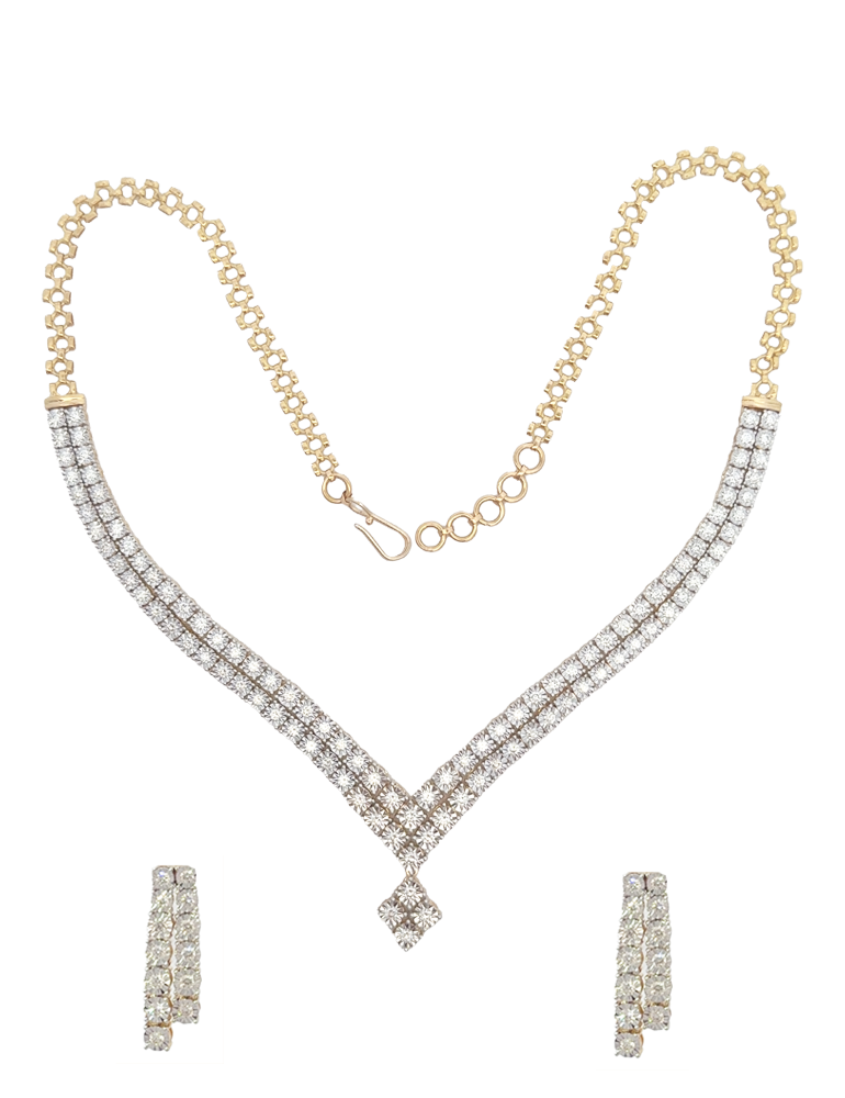 Diamond Set with Earrings 18 Kt