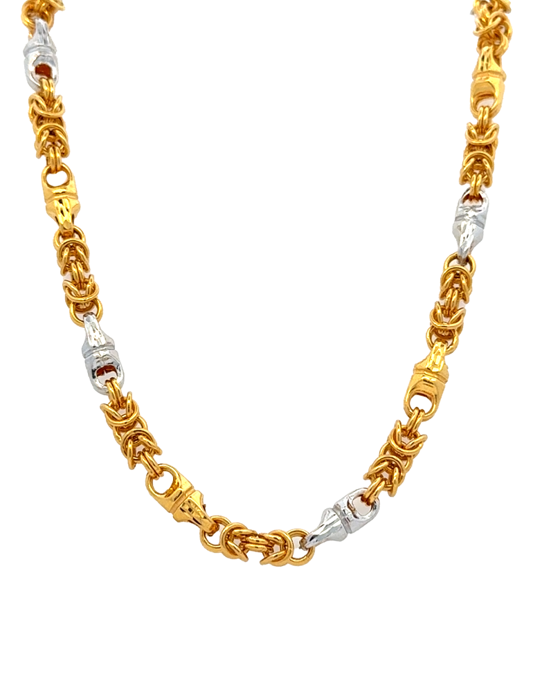 Gold Two Tone Chain - 22 Karat