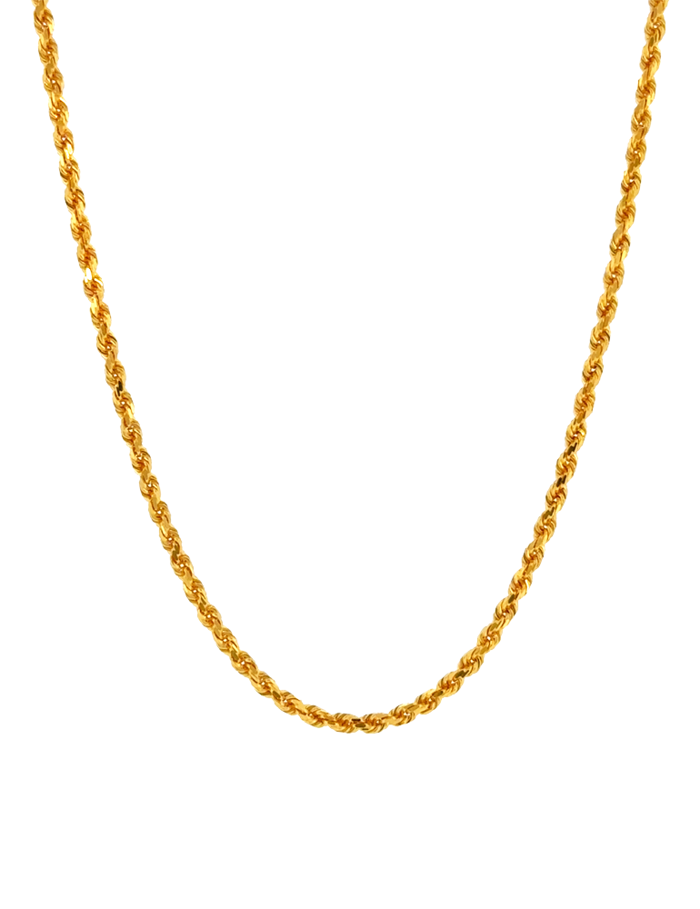 Gold Rope Chain - 22 Karat