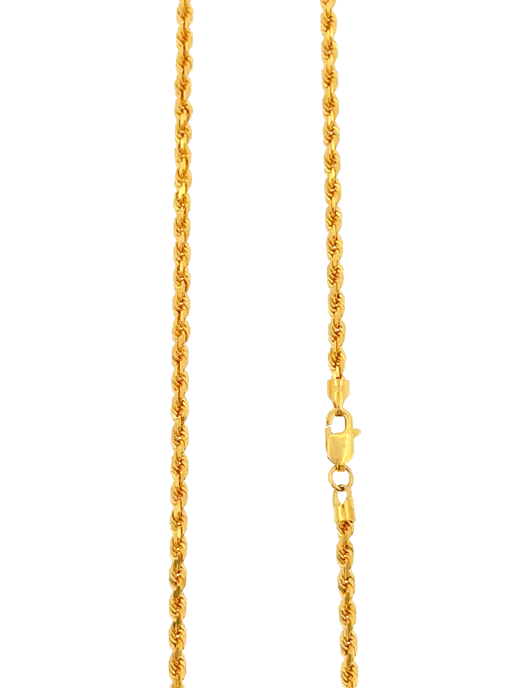 Gold Rope Chain - 22 Karat