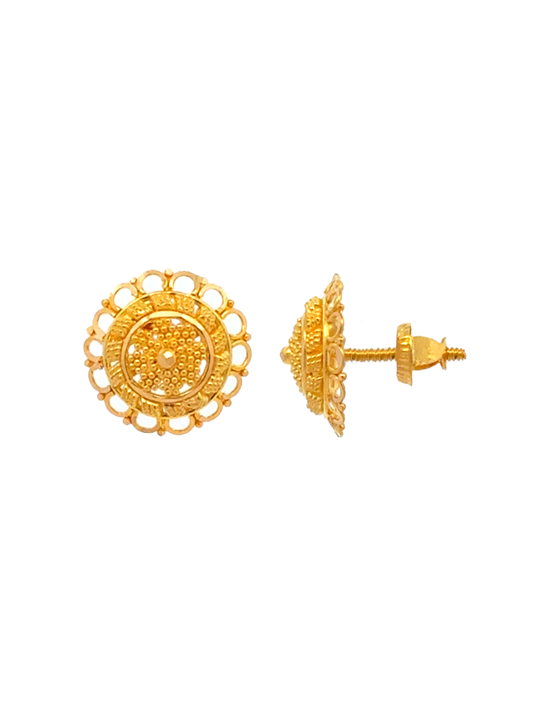 Sunlace Gold Stud Earring 22 karat