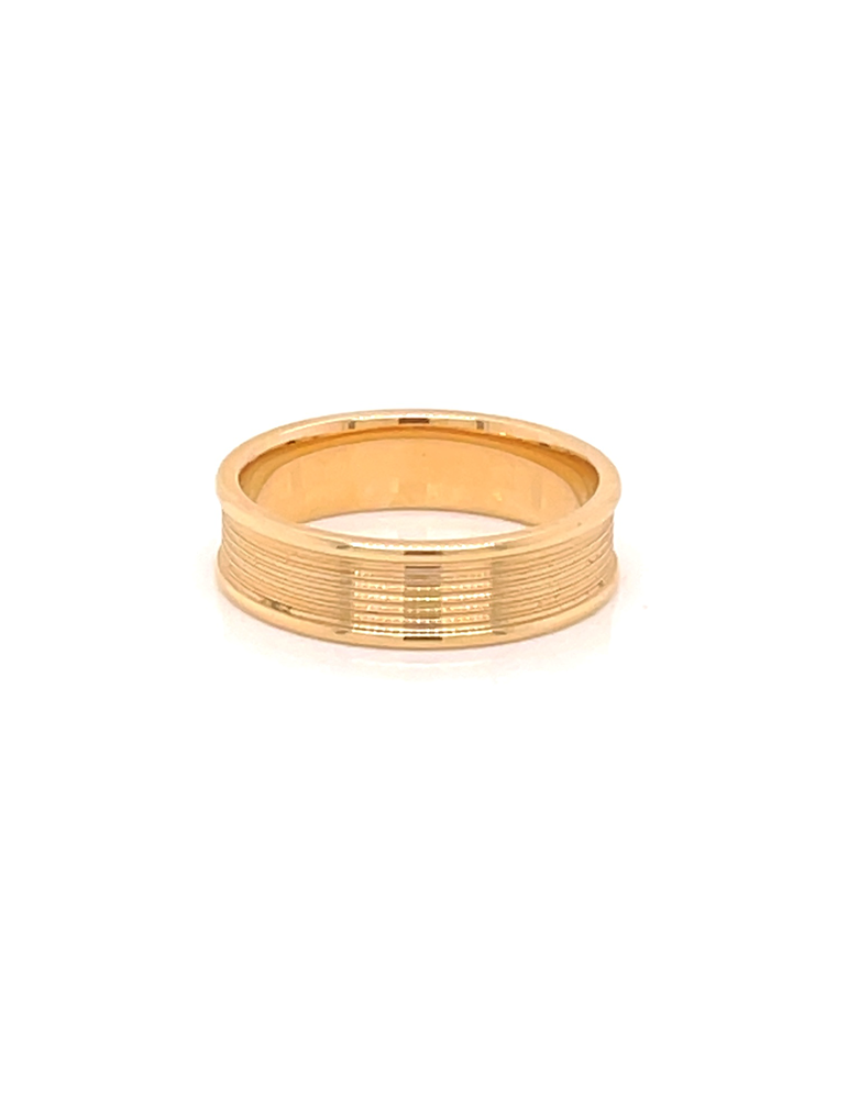 Gold Grooved Band 14 Karat