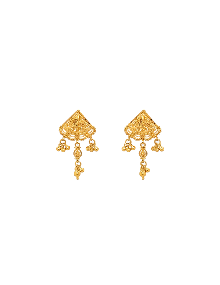 22 Karat Gold Necklace Set with Earrings