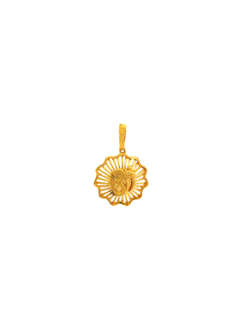 Gold Om Pendant - 22 Karat