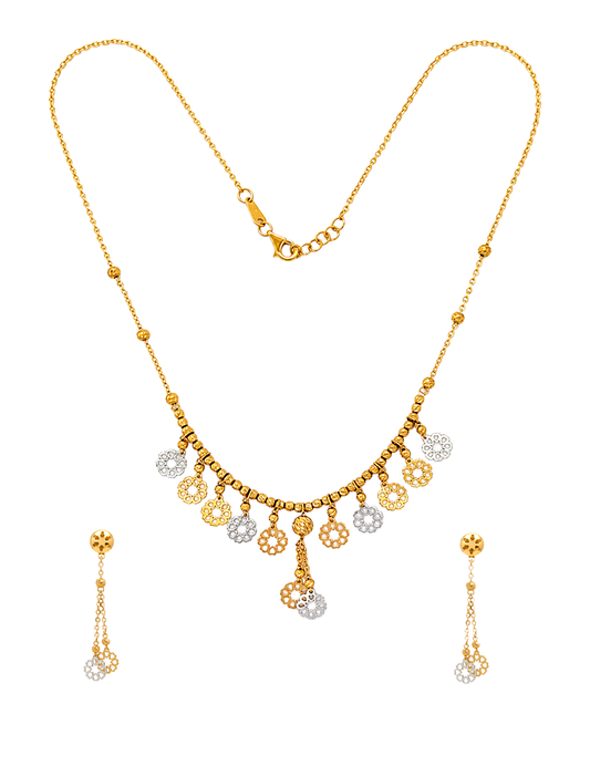 Kanak Lata Floral Gold Set - 22 Karat
