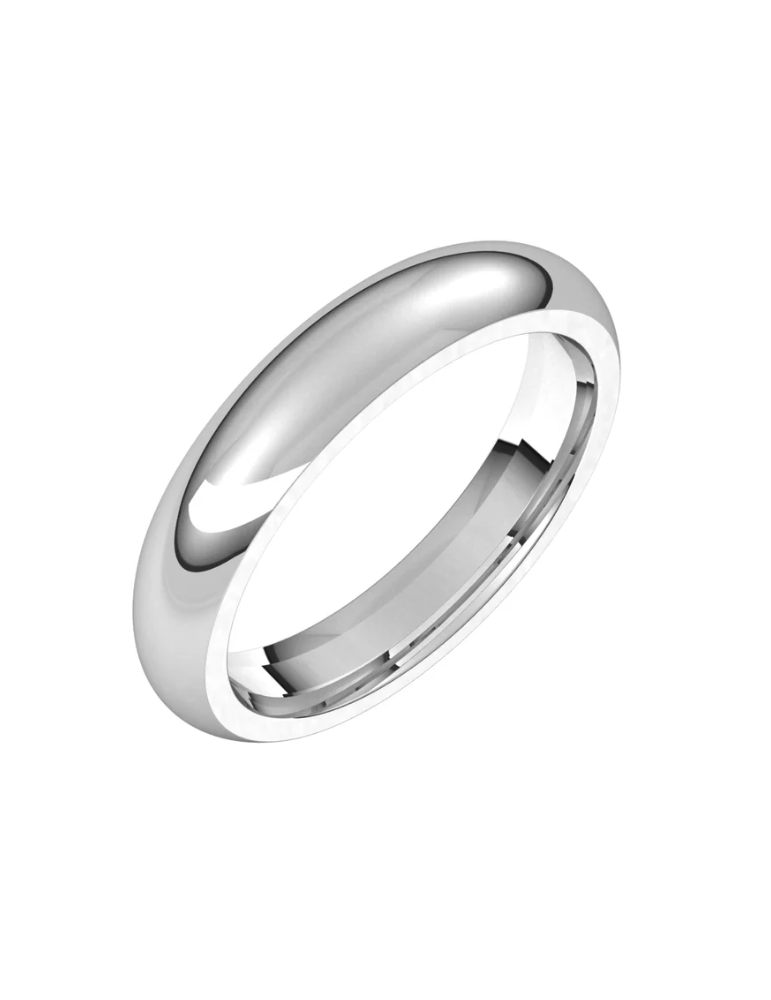 Platinum Half Round Comfort Fit Band