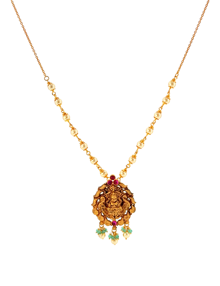 Padmavati Pearl Gold Chains - 22 Kt