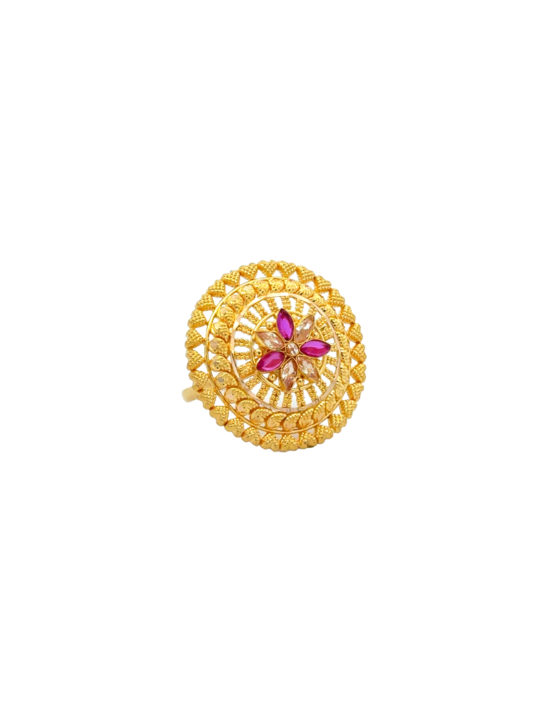 Gulnaar Heritage Bloom Ring - 22 Karat