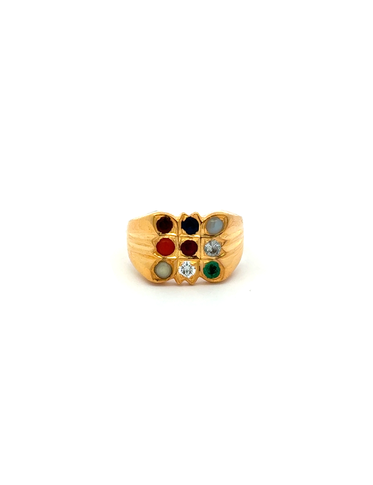 Shubh Navagraha Gold Ring 22 Karat