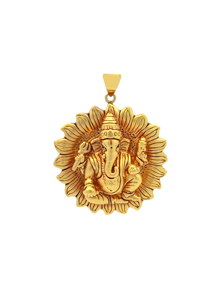 Gold Ganesha Pendant 22 Karat