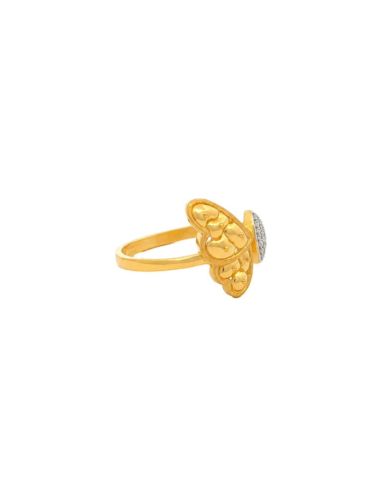 Butterfly Whisper Gold Ring - 22 Karat