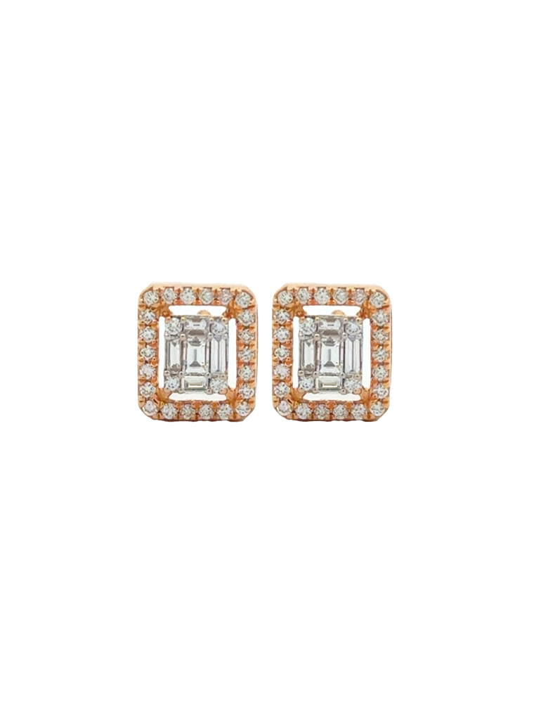 Diamond Gold Earrings - 18 Karat