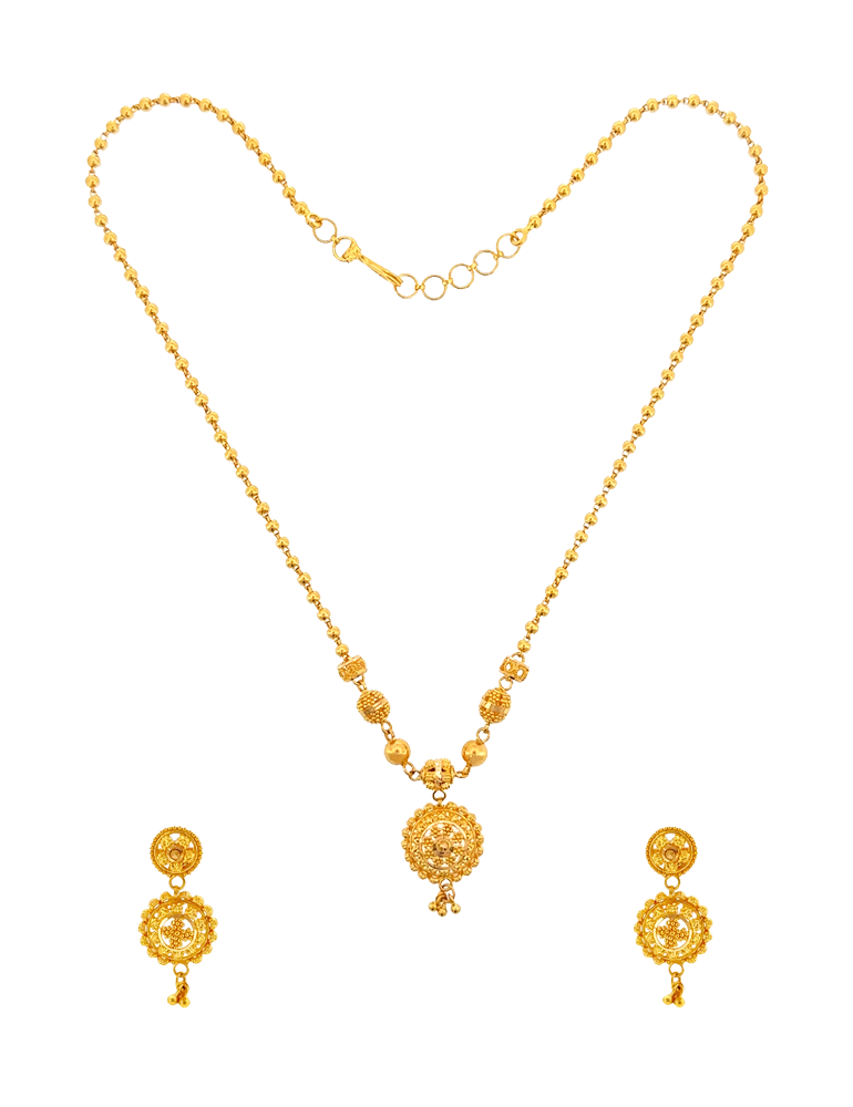 Noorani Chakra Haar Set - 22 Karat