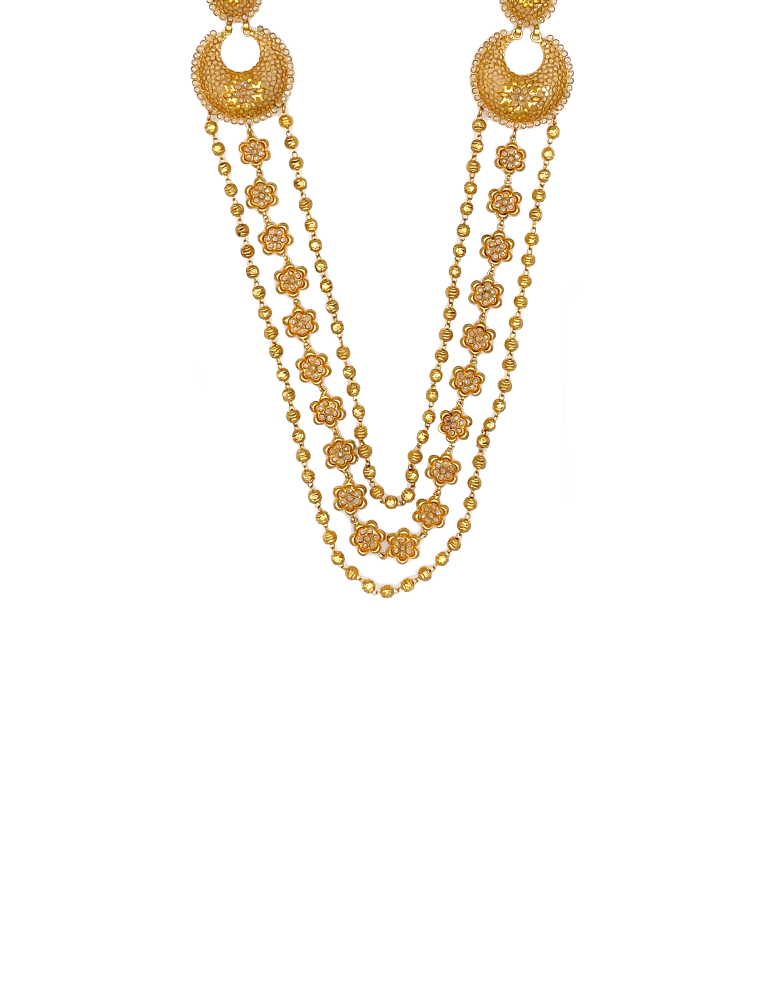Gold Necklace Set with Earrings 22 Karat