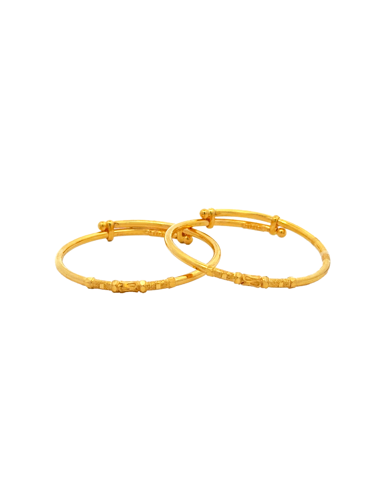 Gold Kid's Bangle Bracelet - 22 Karat