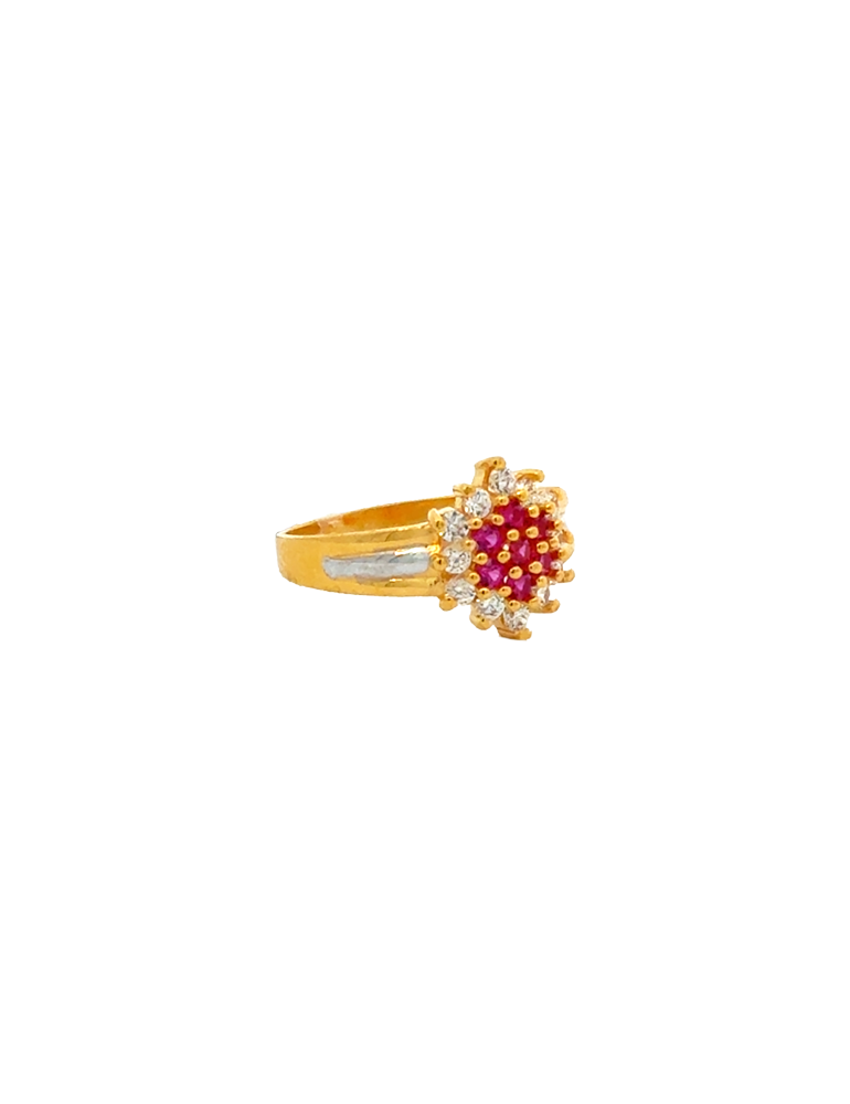 Manikya Bloom Gold Ring - 22 Karat