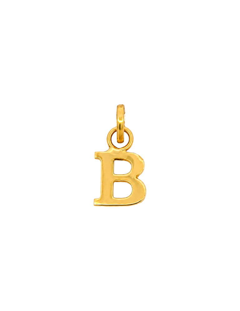 Initial 'B' Gold Pendant - 22 Karat