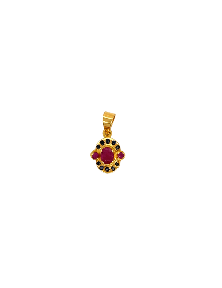 Gold Ruby Pendant 22 Karat
