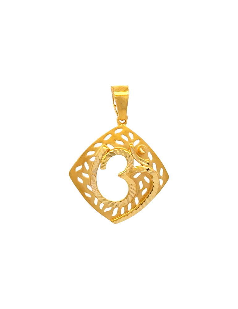 OM Gold Pendant-22Karat
