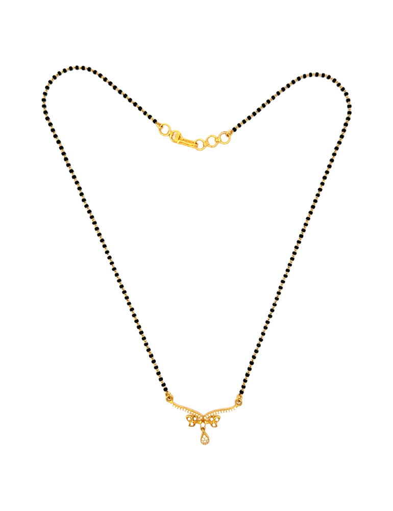 Winged Elegance Mangalsutra - 22 Karat