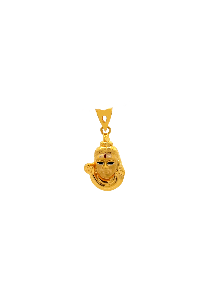 Gold Shiva Pendant - 22 Karat
