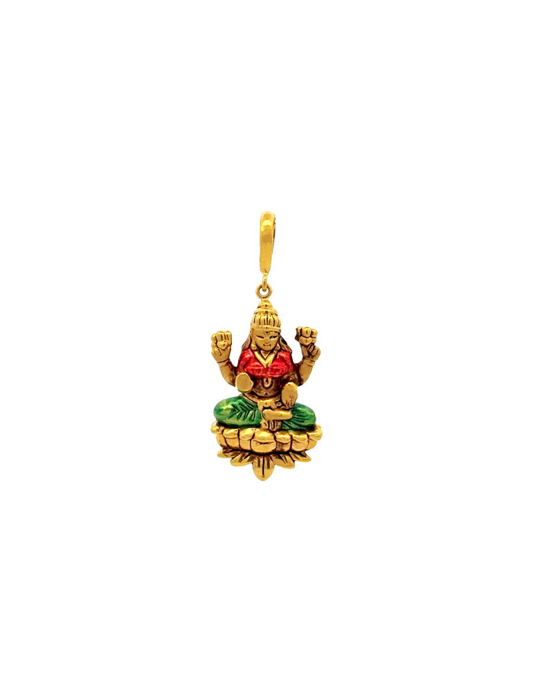 Gold Lakshmi Pendant - 22K