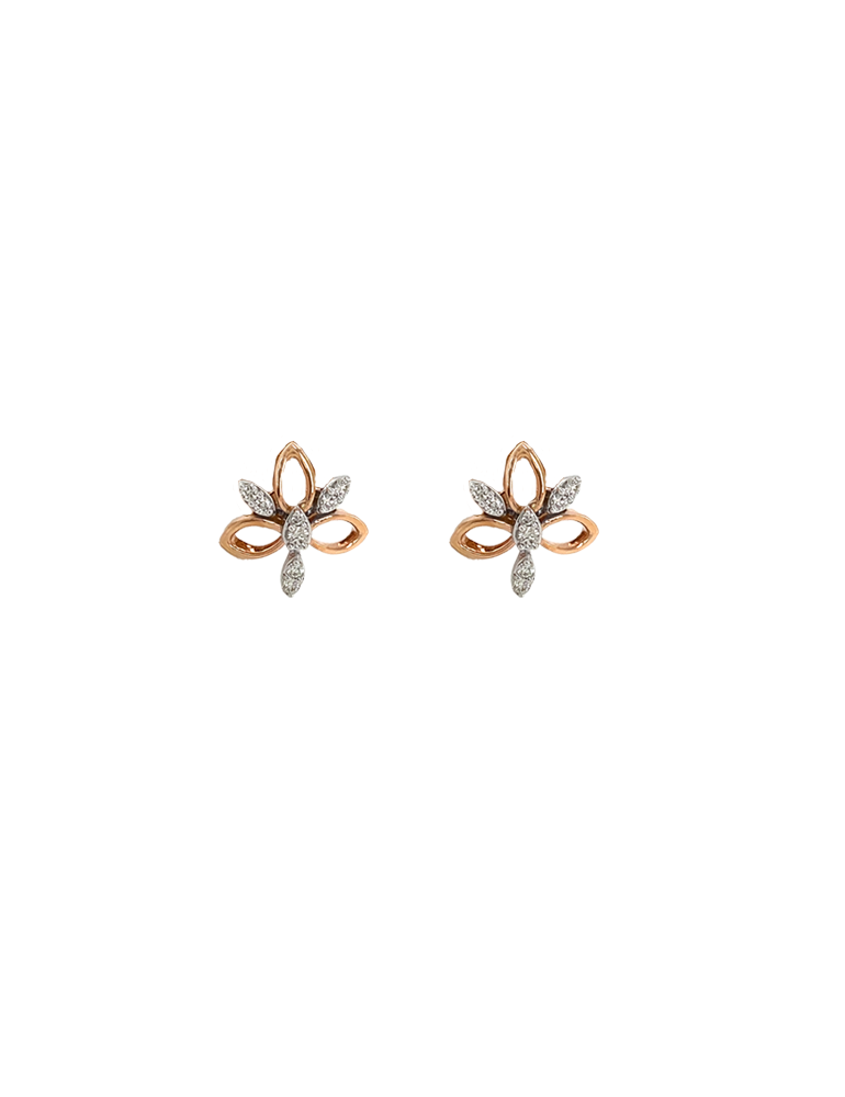 Diamond Gold Earrings In 18 Karat