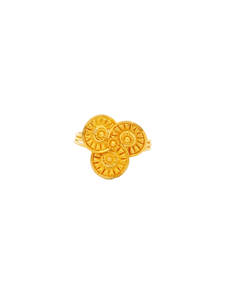 Trisurya Gold Ring - 22 Karat