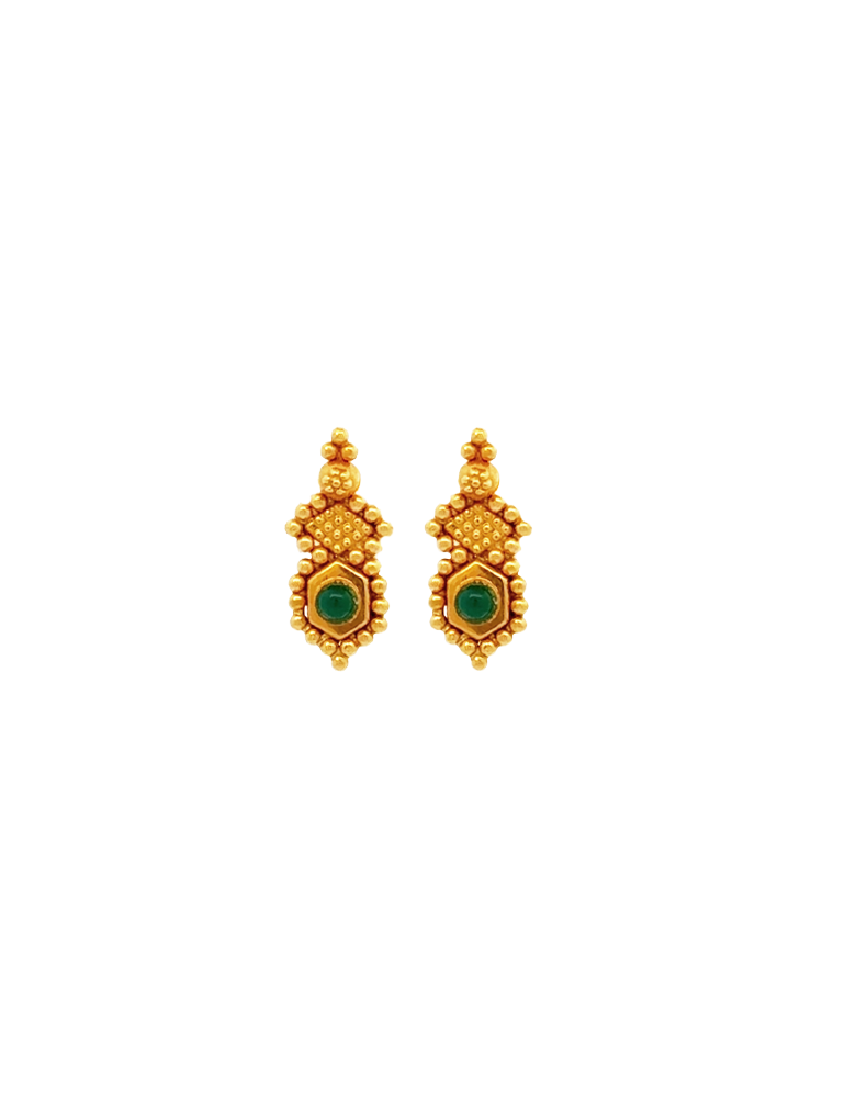 Gold Earrings - 22 Karat