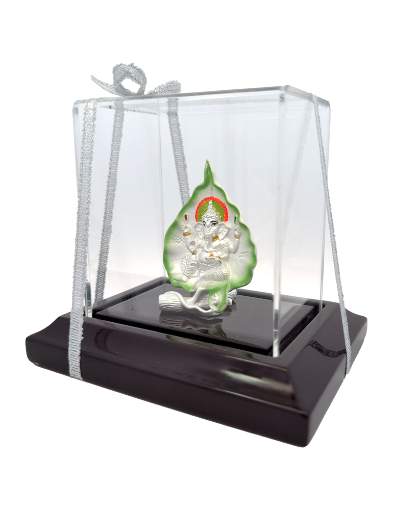 Leaf Ganesh (999 Fine Silver)