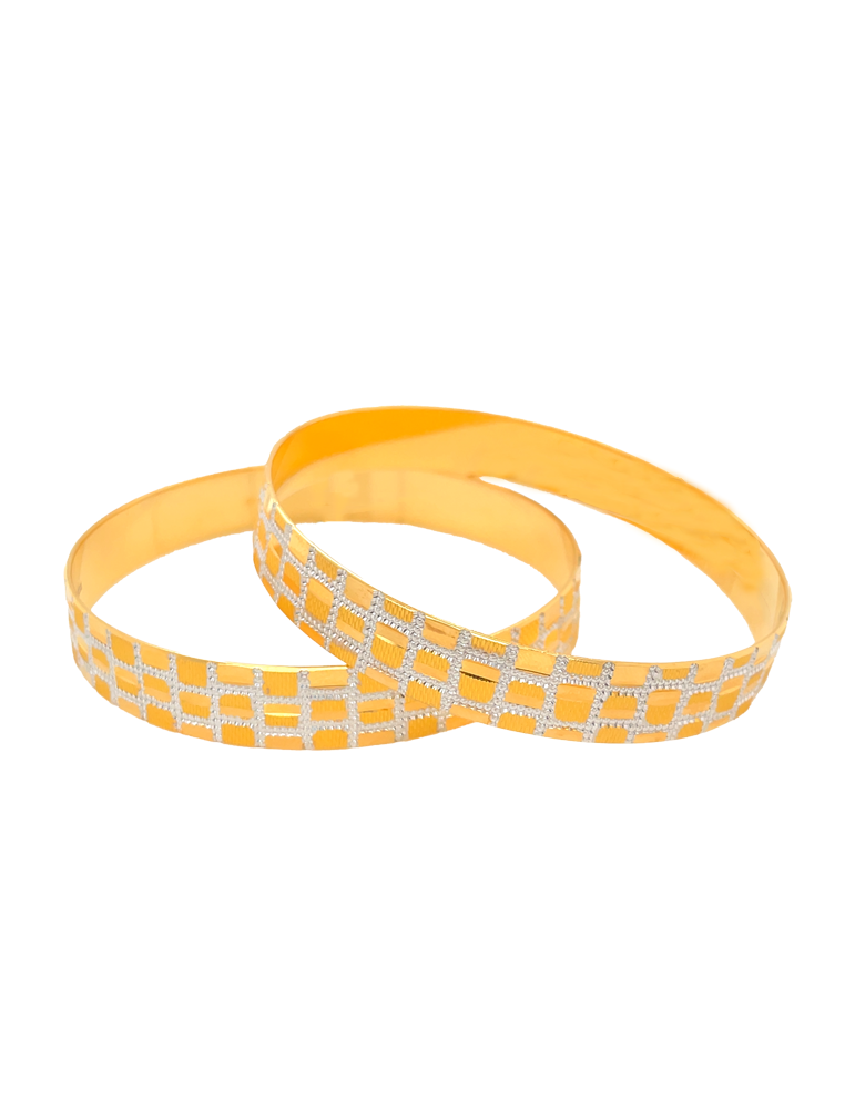 Gold Bangles 22 Karat Set of 2