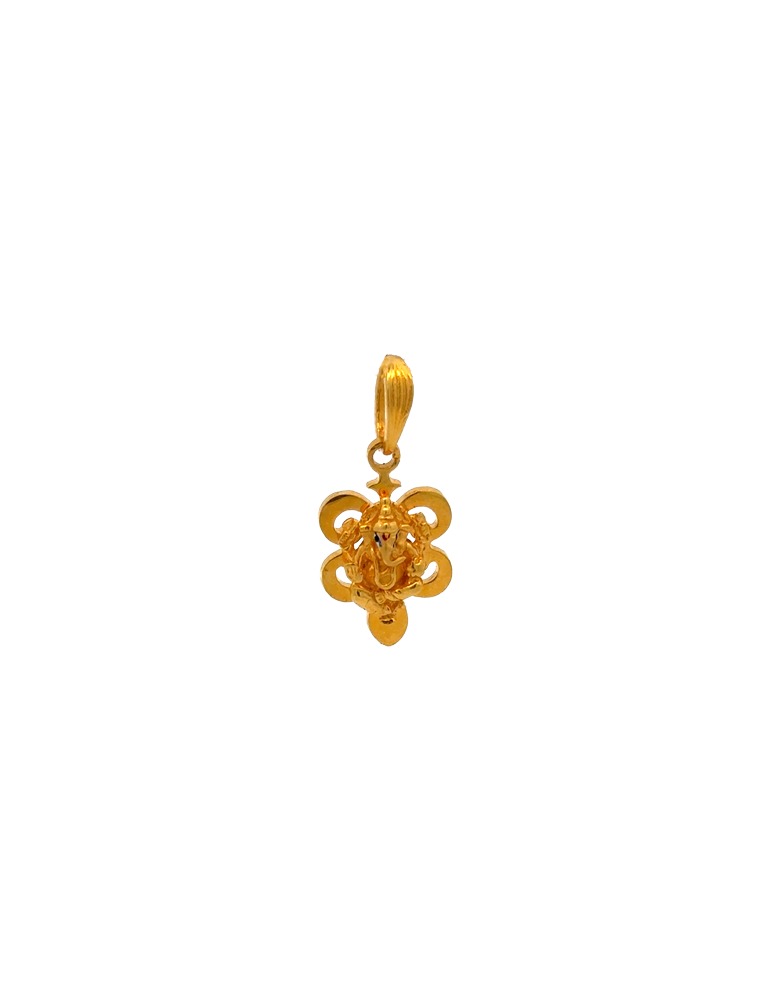 Gold Ganesh Pendant 22 Karat