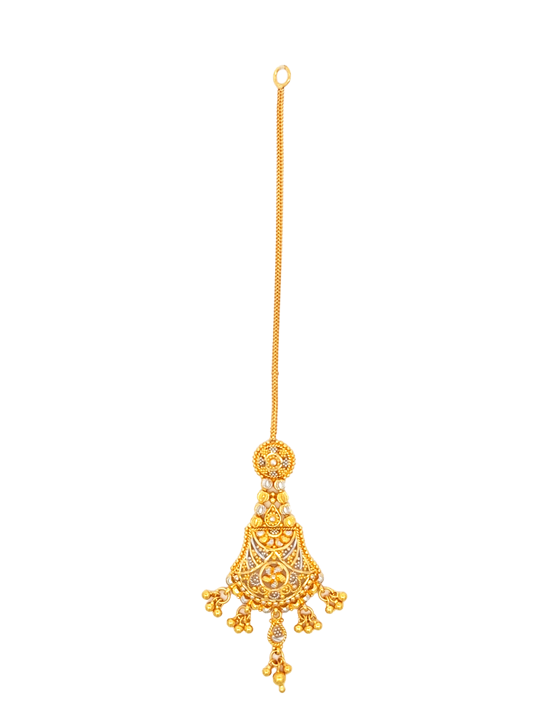 Rajsi Jharokha Gold Maang Tikka - 22 karat