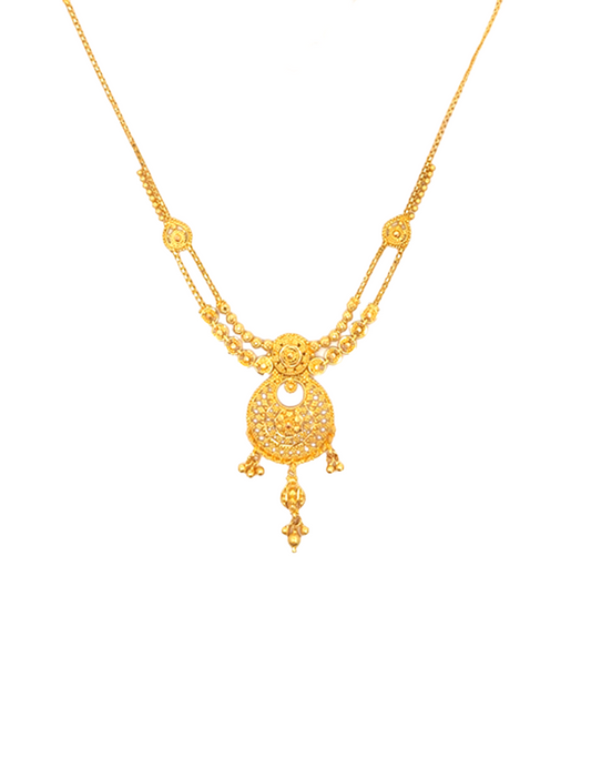 Gold Necklace Set with Earrings 22 Karat