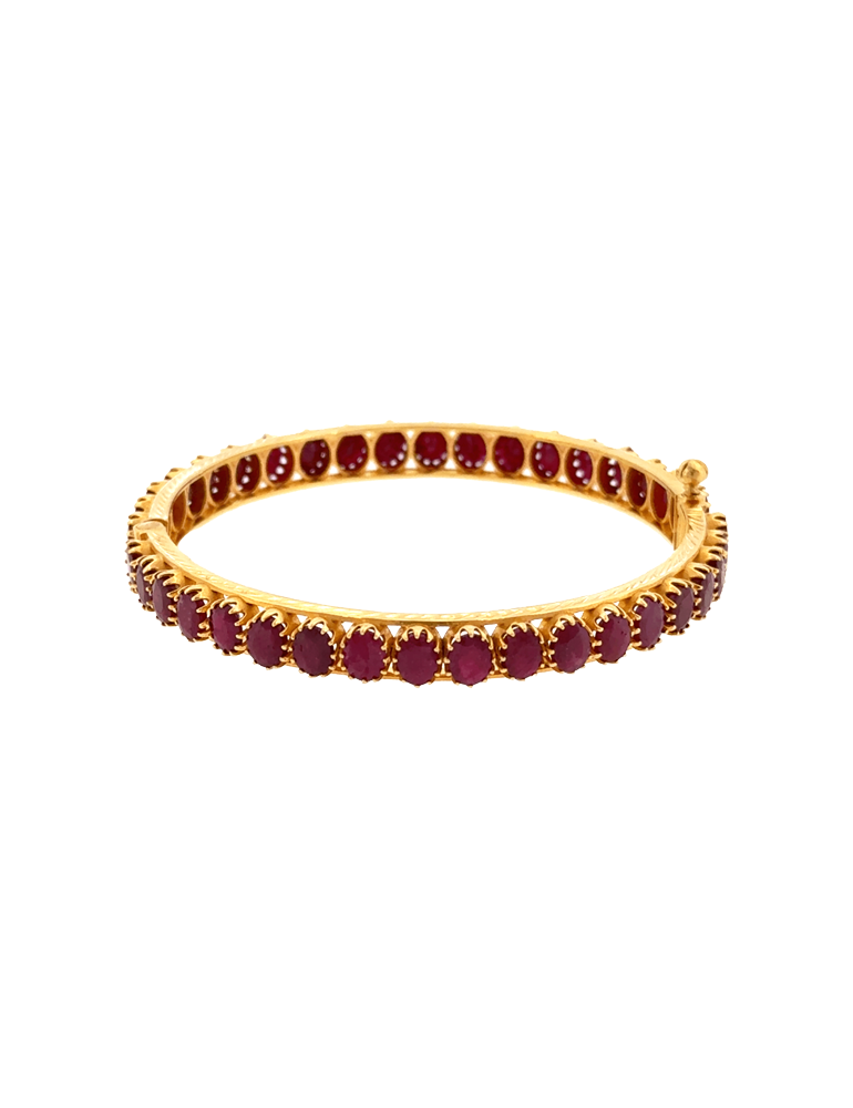 Velvet Rouge Bangle Stack 22 Karat - Set Of 2