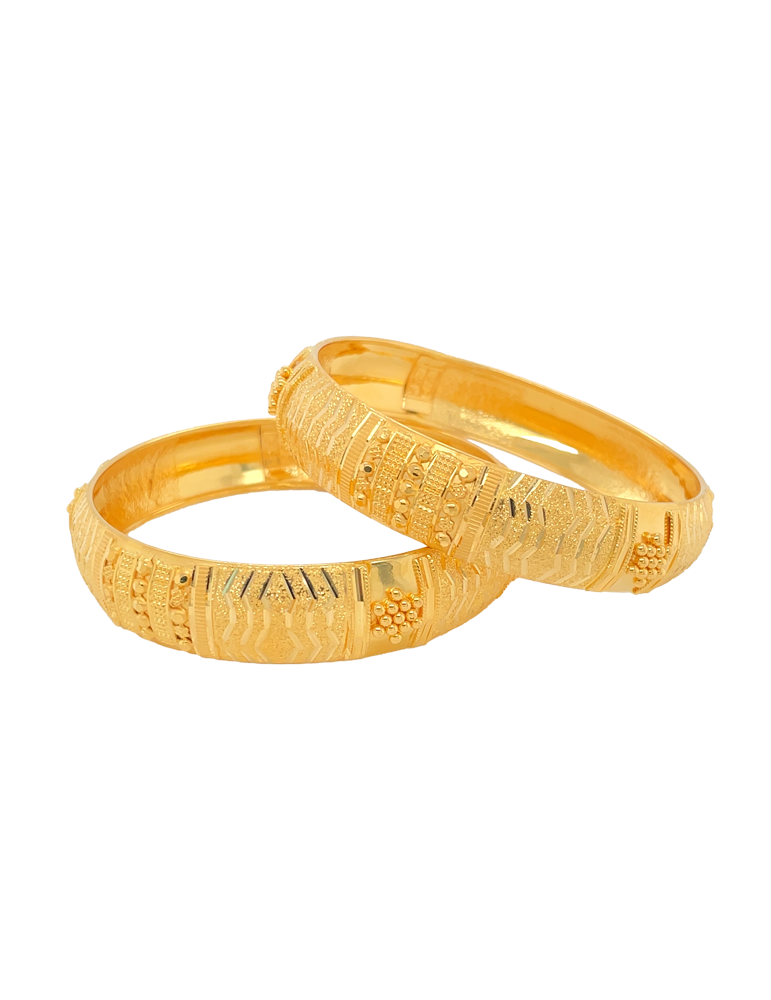 Gold Bangle 22 Karat Set Of 2