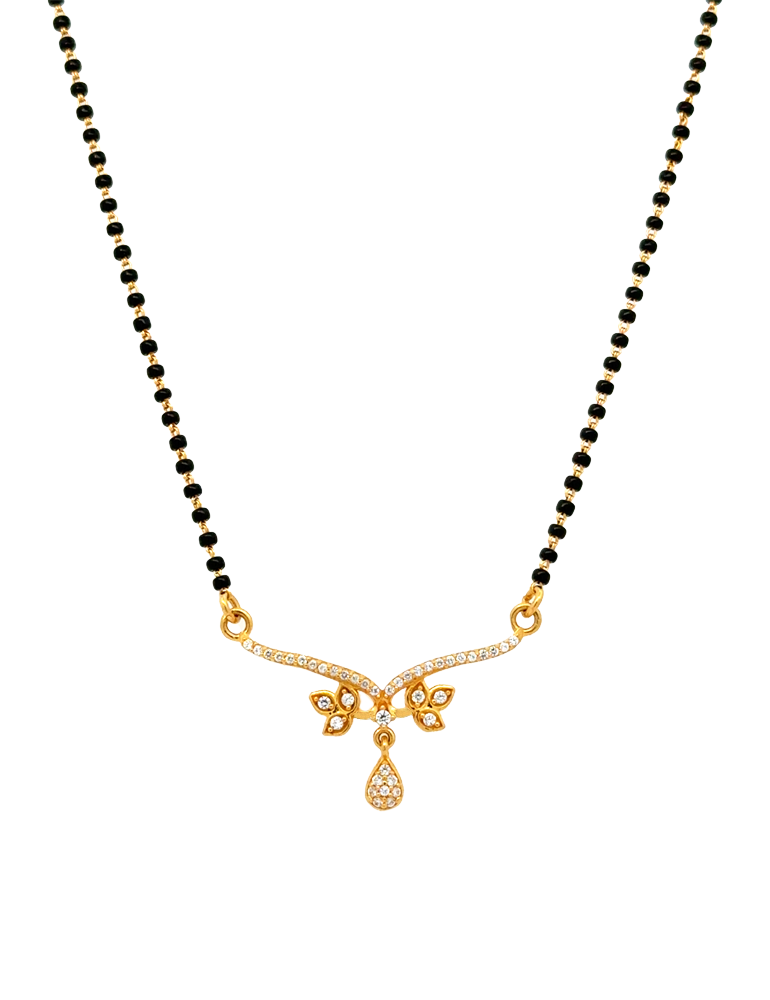 Winged Elegance Mangalsutra - 22 Karat