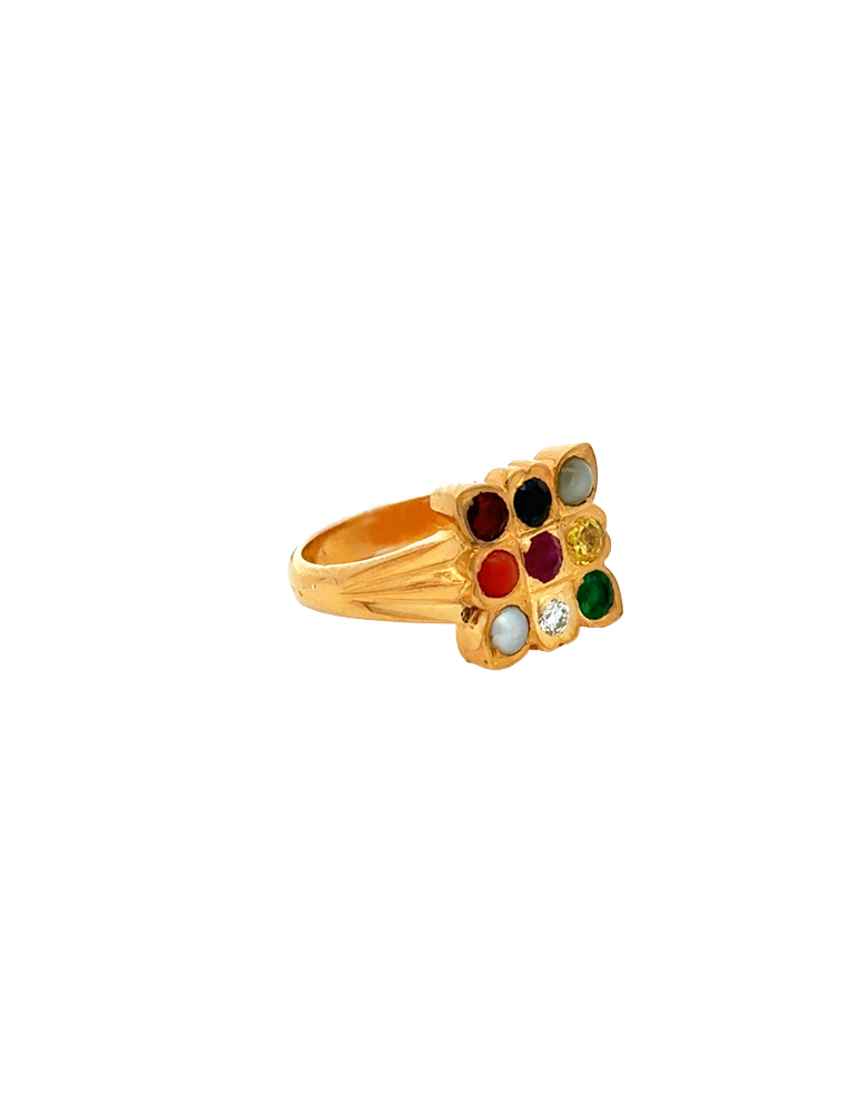 Navrathan Gold Ring - 22 Karat